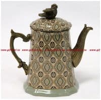 Ваза-чайник. Фарфор и бронза. Декор Медичи. Ручная работа. Высота 13 см