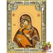Икона освященная &quot;Владимирская икона Божией Матери&quot;, 18x24 см, со стразами
