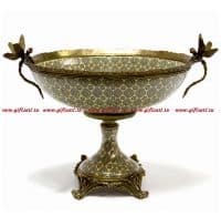 Фруктовница Две стрекозы. Фарфор и бронза. Декор Медичи. Ручная работа. Длина 34 см