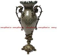 Ваза напольная Рыба-кит. Фарфор и бронза. Декор Медичи. Ручная работа. Высота 47 см