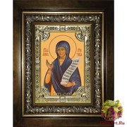 Икона освященная &quot;Анна Пророчица&quot;, 18x24 см, со стразами, в деревянном киоте 24x30 см, 24x30 см