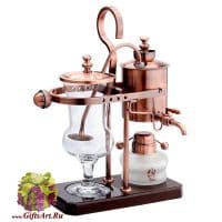 Венская королевская кофеварка медного цвета