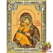 Икона освященная &quot;Владимирская икона Божией Матери&quot;, 18x24 см, со стразами