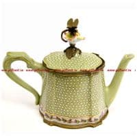 Чайник стрекоза. Императорский фарфор и бронза. Декор Елисейские поля. Ручная работа. Размер 27 см