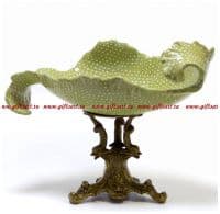 Фруктовница Волна. Императорский фарфор и бронза. Декор Елисейские поля. Ручная работа. Размер 30 см