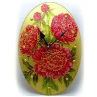 Настенные часы авторские Розовые пионы Ручная работа Размер 30 см Настенные часы авторские Розовые пионы Ручная работа Размер 30 см