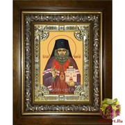 Икона освященная &quot;Иоанн Шанхайский и Сан-Францисский святитель чудотворец (Иван)&quot;, 18x24 см, со стразами, в деревянном киоте 24x30 см, 24x30 см