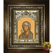 Икона освященная &quot;Параскева -Петка Сербская,Болгарская преподобная&quot;, 14x18 см, в деревянном киоте 20x24 см, 20x24 см