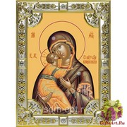 Икона освященная &quot;Владимирская икона Божией Матери&quot;, 18x24 см, со стразами