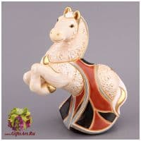 Белый конь большой. Эксклюзивная керамическая фигурка De Rosa Rinconada Высота 15 см
