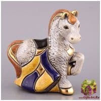 Серый конь малый. Эксклюзивная керамическая фигурка De Rosa Rinconada Высота 9 см