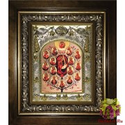 Икона освященная &quot;Древо Пресвятой Богородицы&quot;, в киоте 20x24 см, 20x24 см