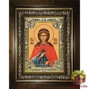 Икона освященная &quot;Юлия мученица&quot;, 18x24 см, со стразами, в деревянном киоте 24x30 см, 24x30 см