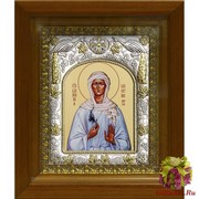 Икона освященная &quot;Валентина Минская блаженная&quot;, 14x18 см, в деревянном киоте 20x24 см, 20x24 см