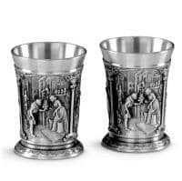 Набор из 2-х оловянных стопок серия Серия Выдающиеся художники Карл Шпицвег Австрия Artina