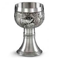 Бокал для вина из олова Серия Егеря. Высота 12,5 см Artina