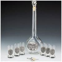 Набор для водки 7 предметов Русская тройка стекло и олово Artina Австрия