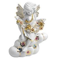 Весенний ангел Фарфоровая статуэтка с кристаллами Swarovski Сваровски. 15 см Италия