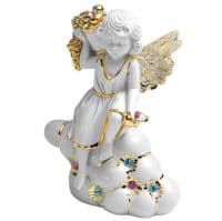 Осенний ангел Фарфоровая статуэтка с кристаллами Swarovski Сваровски. 15 см Италия
