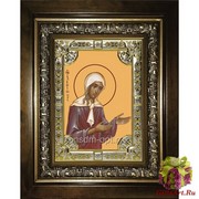 Икона освященная &quot;Ксения Петербургская (Петербуржская) блаженная&quot;, 18x24 см, со стразами, в деревянном киоте 24x30 см, 24x30 см