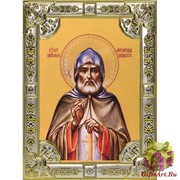 Икона освященная &quot;Александр Свирский преподобный&quot; 18x24 см, посеребрение 925, 18x24 см