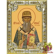Икона освященная &quot;Иов ,патриарх Московский и всея Руси,святитель&quot; ,18х24см со стразами, 18x24 см
