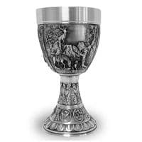 Бокал для вина из олова из серии Вольный стрелок. Размер 12,5 см Artina