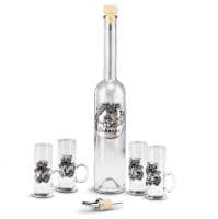 Набор для крепких напитков Шнапс, 5 предметов, стекло и олово Artina