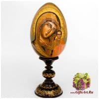 Яйцо иконописное Казанская Божия Матерь Высота 38 см Рукописное