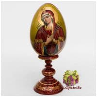 Яйцо иконописное Икона Божией Матери Умягчение злых сердец  31 см Рукописное