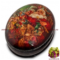 Шкатулка Мастерская Деда Мороза. Авторская роспись. 13 см Рукописная