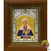 Икона освященная &quot;Злата Могленская&quot;, 14x18 см, в деревянном киоте 20x24 см, 20x24 см