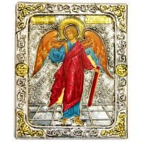 Икона Ангел-хранитель в серебряном окладе Размер 26 х 19 см.