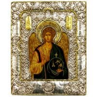 Икона Архангел Михаил в серебряном окладе Размер 15 х 12 см.