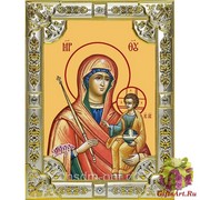 Икона освященная &quot;Минская икона Божией Материи&quot;, 18x24 см, со стразами