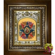 Икона освященная &quot;Неопалимая Купина икона Божией Матери&quot;, 14x18 см, в деревянном киоте 20x24 см, 20x24 см