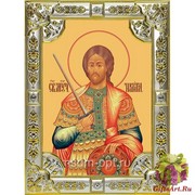 Икона освященная &quot;Никита Готфский Константинопольский, великомученик&quot;, 18x24 см со стразами, 18x24 см