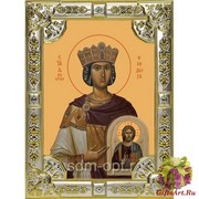 Икона освященная &quot;Феодора Цареградская преподобная&quot;, 18x24 см, со стразами