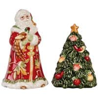 Набор для специй Соль и Перец Дед Мороз с золотым фазаном и ёлочка