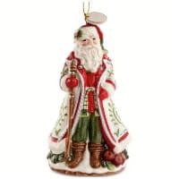 Колокольчик Дед мороз с посохом Высота 13 см