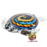 Черепаха. Стеклянная фигурка в стиле Мурано. Длина 20 см. Италия