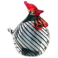 Курочка Пеструшка. Стеклянная фигурка в стиле Мурано. Высота 12 см