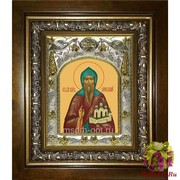 Икона освященная &quot;Олег Брянский благоверный князь&quot;, 14x18 см, в деревянном киоте 20x24 см, 20x24 см