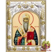 Икона освященная &quot;Алексий митрополит Московский&quot; (Алексей), 14x18 см