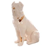 Мастино Неаполитано белый с золотом. Скульптура Ahura. Высота 79 см Италия