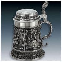Кружка для пива серия Король Гамбринус 0,5 л Высота 16,5 см оловянная посуда Artina SKS Австрия