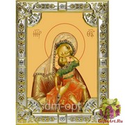 Икона освященная &quot;Акидимская (Взыграние младенца) икона Божией Матери&quot;, 18x24 см, со стразами