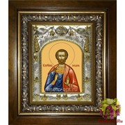 Икона освященная &quot;Богдан (Феодот) Адрианопольский мученик&quot;, 14x18 см, в деревянном киоте 20x24 см, 20x24 см