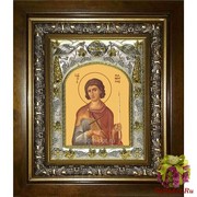 Икона освященная &quot;Фанурий Родосский великомученик&quot;, 14x18 см, в деревянном киоте 20x24 см, 20x24 см