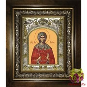 Икона освященная &quot;Марина великомученица&quot;, 14x18 см, в деревянном киоте 20x24 см, 20x24 см